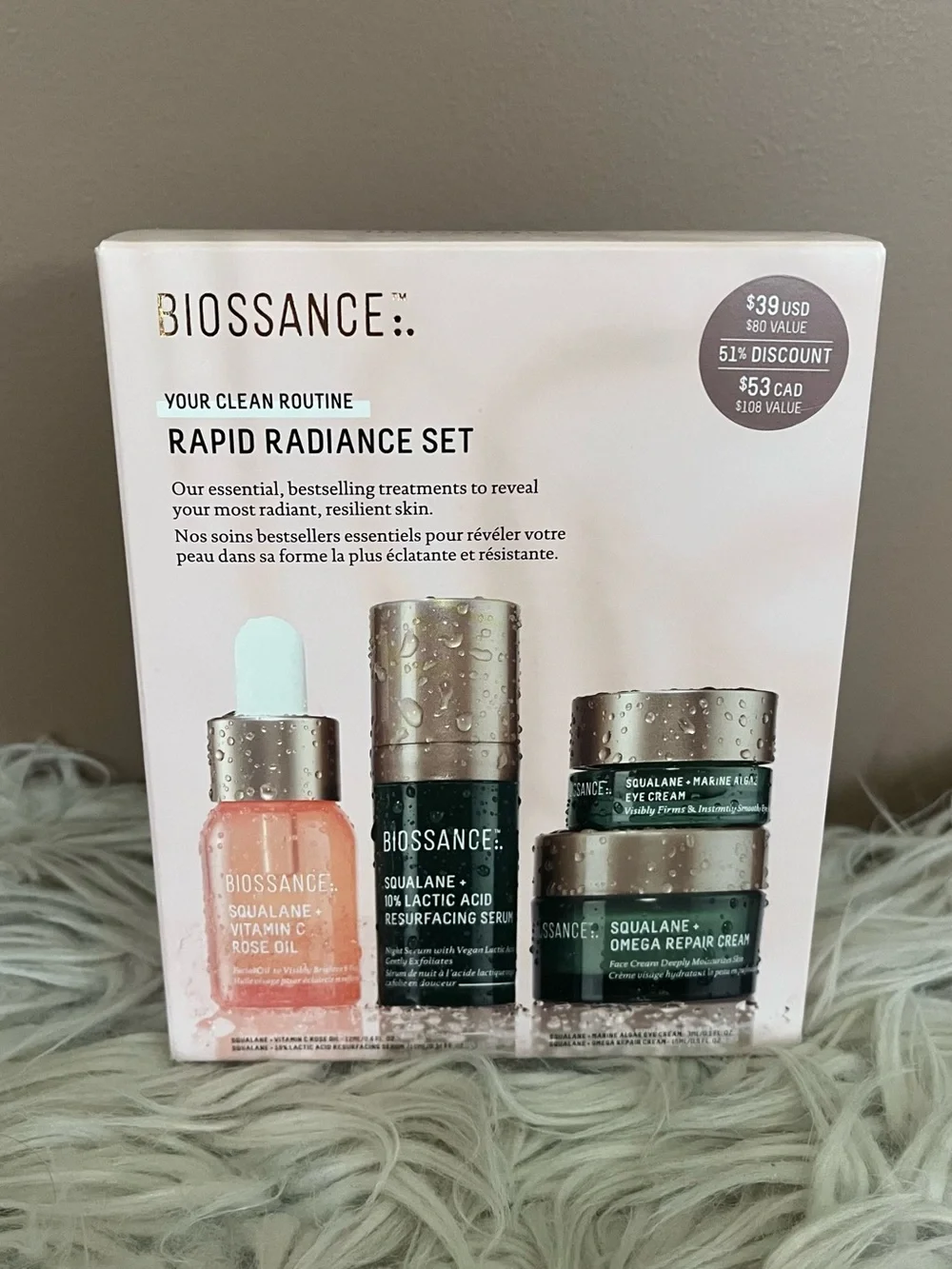 {Biossance} Rapid Radiance Skincare Set - NWT